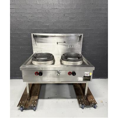 Pre-Owned Time CWS-T2 - 2 Hole Gas Wok with Duckbill Burners - PO-1993