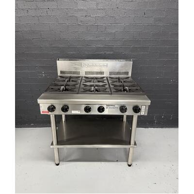 Pre-Owned Goldstein PFB-36 - 6 Burner Gas Cooktop on Stand - PO-1995
