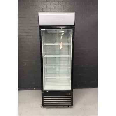 Pre-Owned FED LG-540BP - 1 Door Glass Upright Fridge - Black - PO-2020