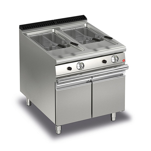 Baron Q70FRI/G815 - 15+15L Double Basin Gas Deep Fryer with Piezo Ignition - Q70FRI-G815