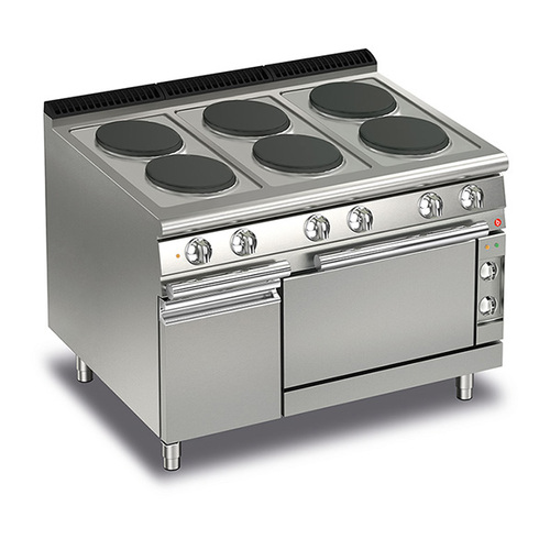 Baron Q70PCF/E120 - 6 Burner Electric Cook Top With Electric Oven - Q70PCF-E120