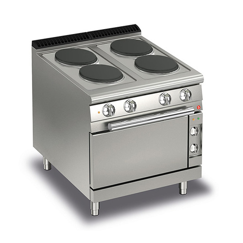Baron Q70PCF/E800 - 4 Burner Electric Cook Top With Electric Oven - Q70PCF-E800