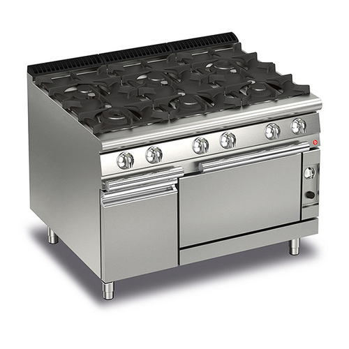 Baron Q70PCF-G1205 - 6 Burner Gas Cook Top With Gas Oven - Q70PCF-G1205