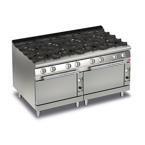 Baron Q70PCF-G1605 - 8 Burner Gas Cook Top With 2 Gas Ovens - Q70PCF-G1605