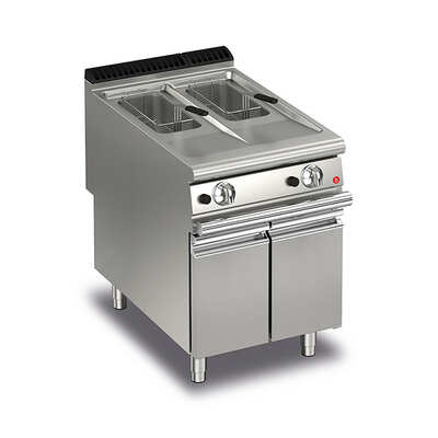Baron Q90FRI/G610 - 10+10L Split Pot Gas Deep Fryer - Q90FRI-G610