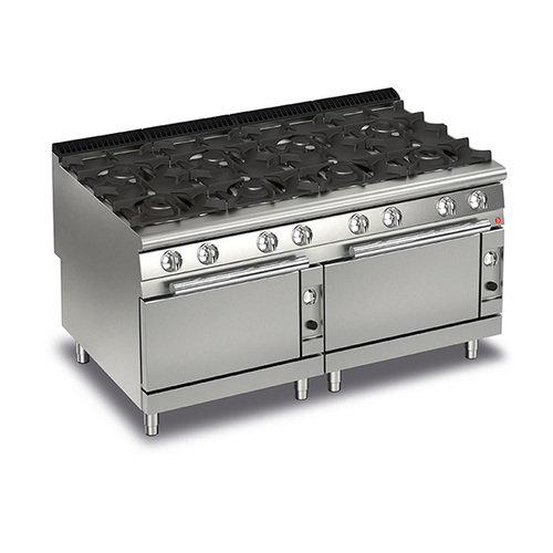 Baron Q90PCF-G1605 - 8 Burner Gas Cook Top With 2 Gas Ovens - Q90PCF-G1605