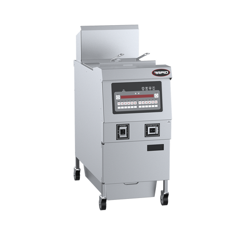 B+S RF-1E - Single Pan Electric Rapid Fryer with Filtration System - RF-1E