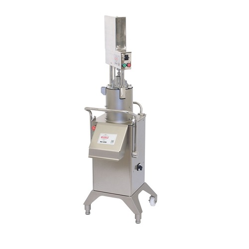Hallde RG-400i-3PH Vegetable Preparation Machine - Pneumatic Push Feeder Setup - RG-400i-3PH