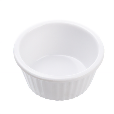 Coucou Ramekin Flutted 30ml - White (Box of 24) - RKF30WH