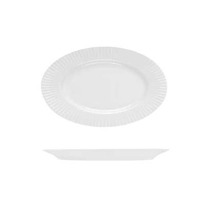 RAK Metropolis Oval Plate Wide Rim 380x265mm (Box of 6) - RMOP38