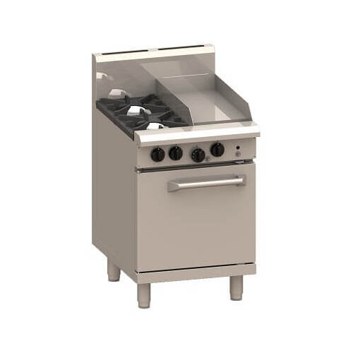 Luus RS-2B3P - 2 Open Buners + 300mm Griddle with Oven - RS-2B3P