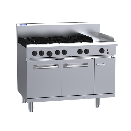 Luus RS-6B3P - 6 Open Burners + 300mm Griddle with Oven - RS-6B3P