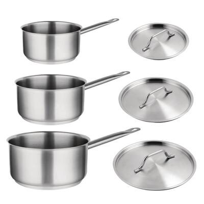 Vogue Stainless Steel Saucepan Set (3 Pack) - S128
