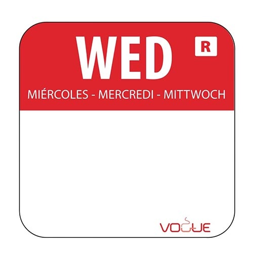 Day of the Week Label Wednesday Roll (1000 Labels) - S151-WED