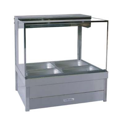 Roband S22RD Square Glass Hot Food Display with Rear Doors - S22RD