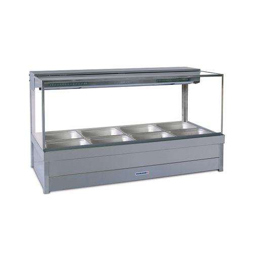 Roband S24RD Square Glass Hot Food Display with Rear Doors - S24RD