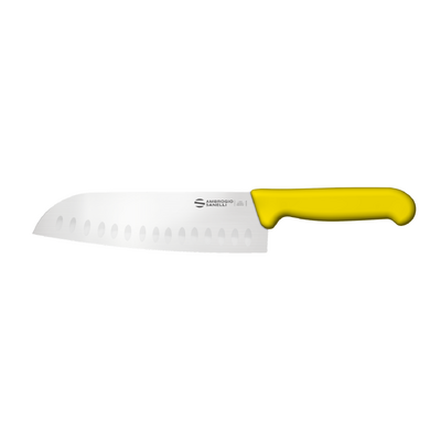 Ambrogio Sanelli Supra Granton Santoku Knife - 180mm Yellow - SC50018Y