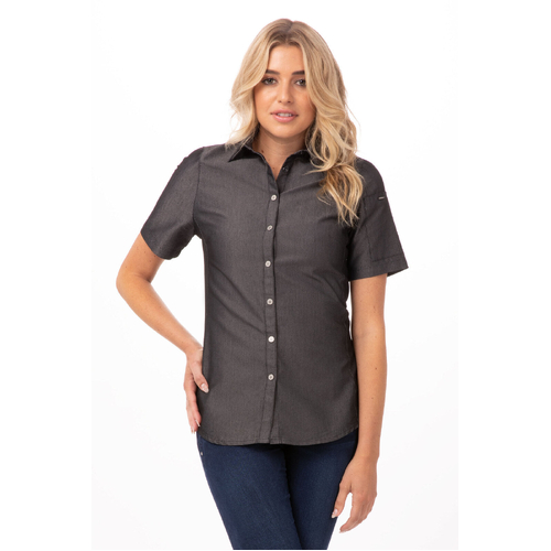 Chef Works Detroit Denim Shirt - SHC03W-BLK