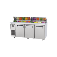 Skipio SHR18-3 Salad Prep Table 3 Doors With Hood Lid - SHR18-3