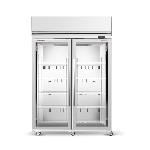 Skope SKFT1300N-A - 2 Glass Door Upright Display or Storage Freezer - SKFT1300N-A