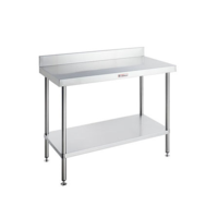 Simply Stainless Work Bench with Splashback 600 Series [Choose Width: 300mm] - SS02.0300