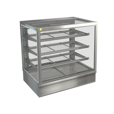 Cossiga STGHT9 Heated Countertop Solid Front with Rear Glass Doors - 900mm - STGHT9