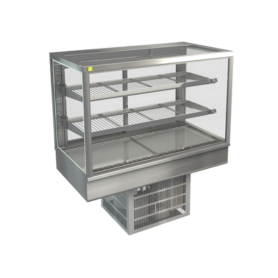 Cossiga STGRF12 Refrigerated Countertop Solid Front with Rear Glass Doors - 1200mm - STGRF12