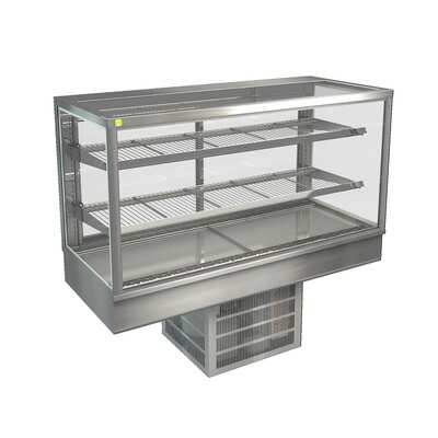 Cossiga STGRF15 Refrigerated Countertop Solid Front with Rear Glass Doors - 1500mm - STGRF15