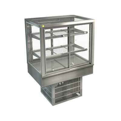 Cossiga STGRF9-SD Refrigerated Countertop Sliding Front with Rear Glass Doors - 900mm - STGRF9-SD