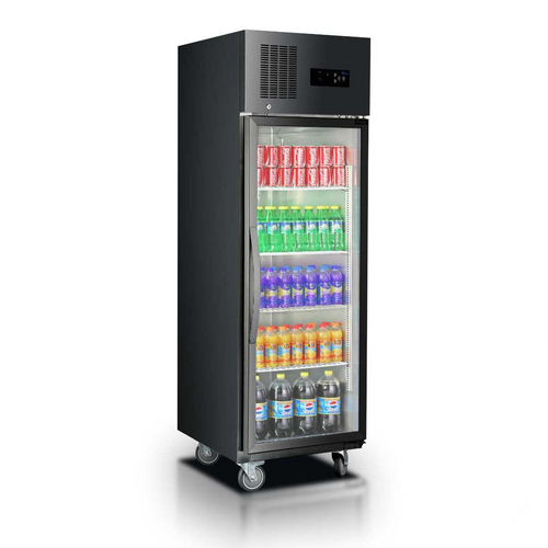 Thermaster SUFG500B - Single Glass Door Upright Freezer Black Stainless Steel - SUFG500B