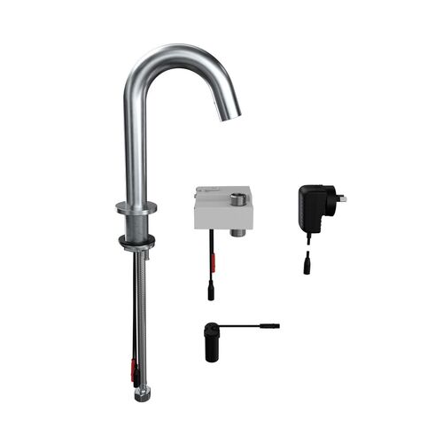 3Monkeez Gooseneck Hob Mounted Infrared Sensor Tap - Battery Powered - T-3MSS-GHMST21B