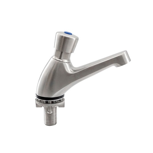 3Monkeez T-3MSS-PT6PB Guardian Push Button Pillar Tap - Stainless Steel - T-3MSS-PT6PB