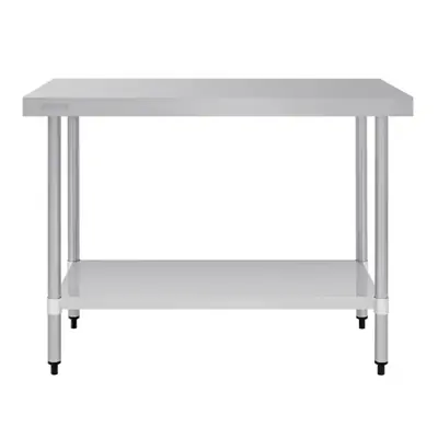 Vogue Stainless Steel Prep Table 1200x600x900mm - T376