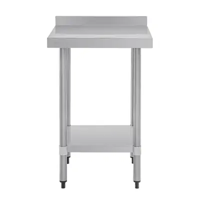 Vogue Stainless Steel Prep Table with Splashback 600x600x900mm - T379
