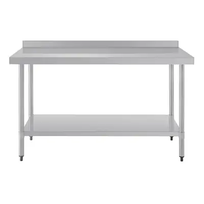 Vogue Stainless Steel Prep Table with Splashback 1500x600x900mm - T382