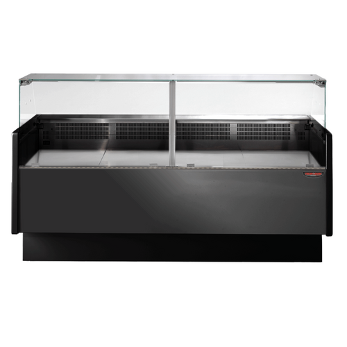 Tecnodom TDMR-0820B - Deli Display with Storage and Castors 2000mm - Black - TDMR-0820B