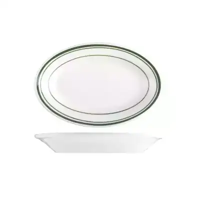 Tuxton Green Bay Oval Plate 178mm (Box of 36) - TX110140