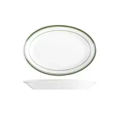 Tuxton Green Bay Oval Plate 212mm (Box of 36) - TX110142