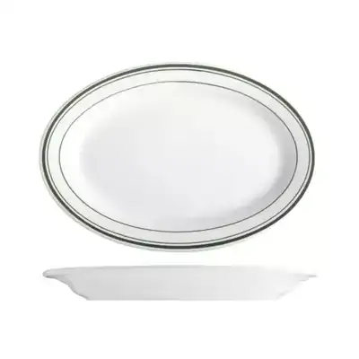 Tuxton Green Bay Oval Plate 264mm (Box of 24) - TX110144