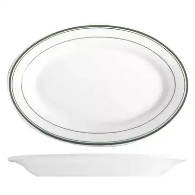 Tuxton Green Bay Oval Plate 342mm (Box of 12) - TX110148