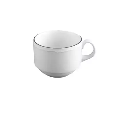 Tuxton Charleston Blue Band Stackable Cup 240ml (Box of 36) - TX120202