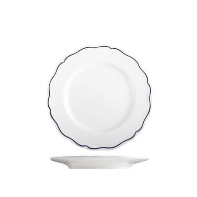 Tuxton Charleston Blue Band Round Plate 166mm (Box of 36) - TX120211