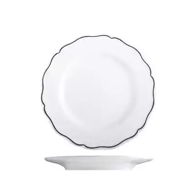 Tuxton Charleston Blue Band Round Plate 192mm (Box of 36) - TX120212