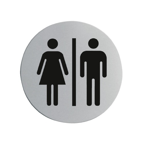 Vogue Stainless Steel Ladies & Gentlemen Door Sign 75mm - U058