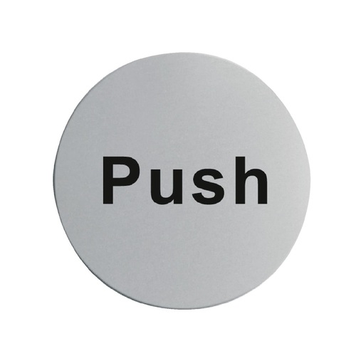 Vogue Stainless Steel Push Door Sign 75mm - U063
