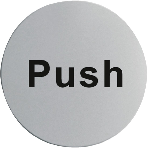 Vogue Stainless Steel Push Door Sign - U063