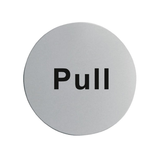Vogue Stainless Steel Pull Door Sign 75mm - U064