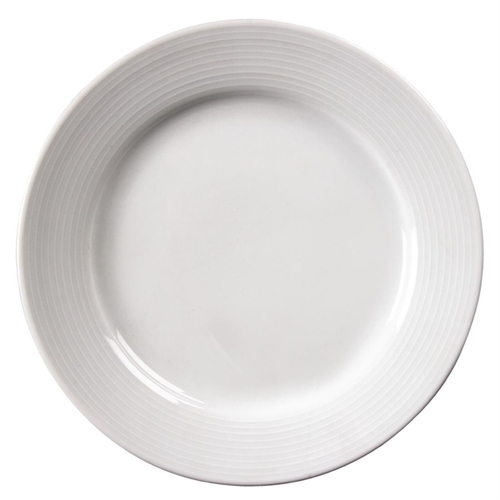 Olympia Linear Wide Rimmed Plate 200mm (Box of 12) - U090