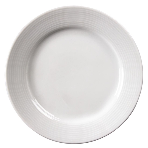 Olympia Linear Wide Rimmed Plate - 200mm (Box of 12) - U090