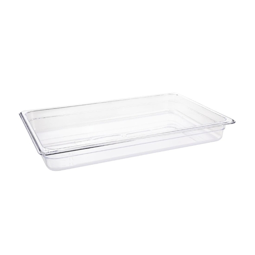 Vogue Clear Polycarbonate 1/1 Gastronorm Tray 65mm - U224